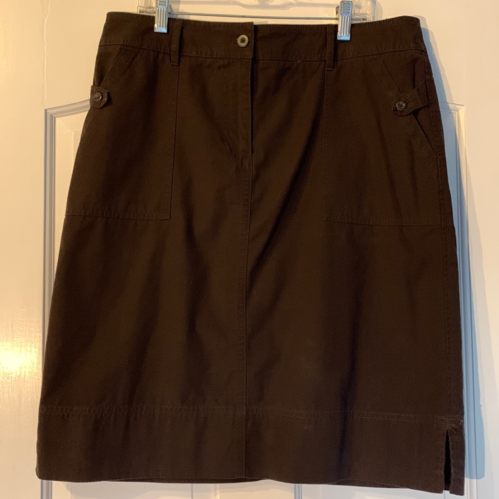 Charter Club Brown Cotton Skirt Size 10